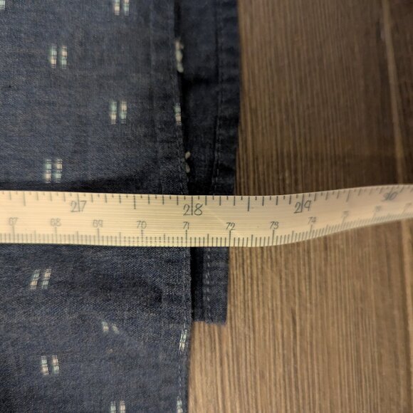 Men's RW & Co. Blue Pattern Short Sleeve Button-Up - Picture 7 of 7